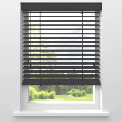 Fenstr Bamboe Jaloezie Tijl Zwart 65mm
