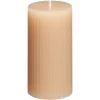 Kaars Rustiek Ribbel Beige 10 Cm