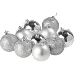 Kerstbal Zilver 10 Stuks