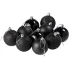 Kerstbal Zwart 10 Stuks