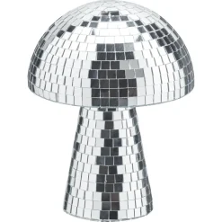Object Paddenstoel Disco Zilver - 15x15x18 Cm