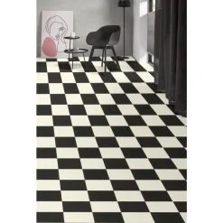 Vinyl Benson Zwart Wit Tegellook