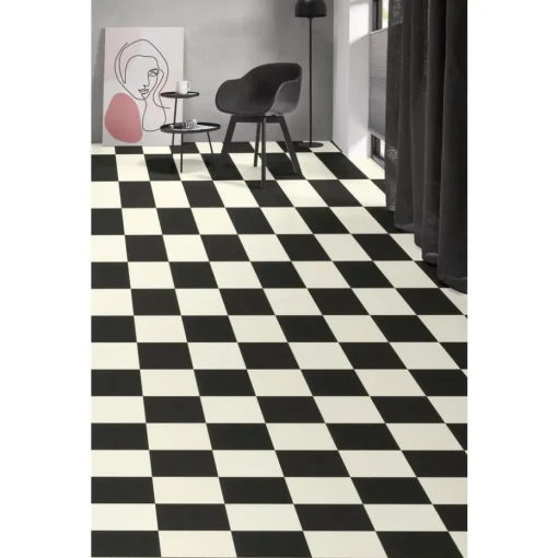 Vinyl Benson Zwart Wit Tegellook