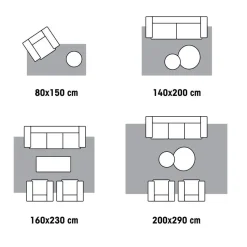 Vloerkleed Hanover 160x230 Cm